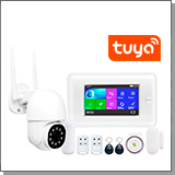 Комплект GSM сигнализация SmartСтраж Галактика-GSM и уличная камера наблюдения HDcom 9826-ASW5-8GS TUYA